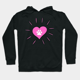 Heart paw dog icon. Hoodie